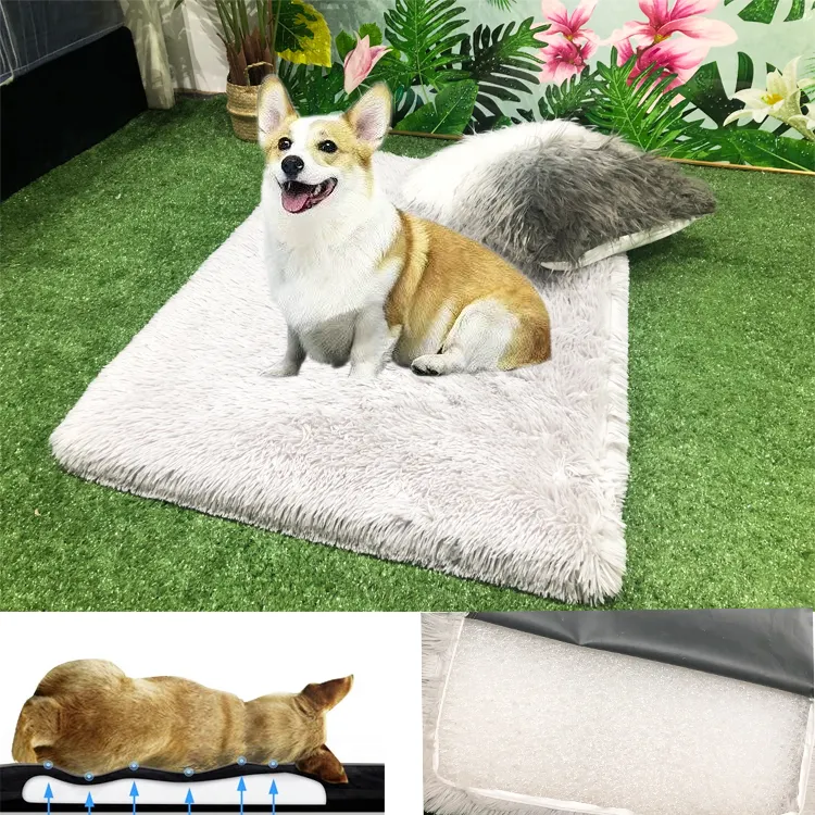 3inch Order Online Peppy Buddies Washable Warm Dog Crate Bed Cushion Dog Crate Pad Long Hair Plush Pet Mattress for Dogs and Cat