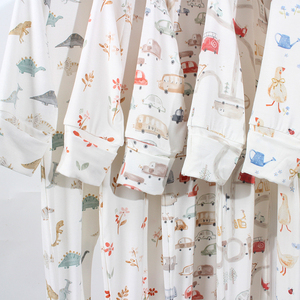 Combinaison <span class=keywords><strong>longue</strong></span> en bambou LionBear avec fermeture éclair, barboteuse à manches longues pour bébés garçons et filles, adaptée au printemps et à l'été - Product Image 2