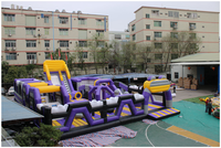 Aire de jeux commerciale gonflable, ville de divertissement gonflable, grand château gonflable, trampoline, toboggan gonflable pour enfants