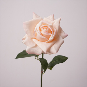 Roses blanches réalistes, décoratives pour mariage, fausses fleurs en latex, aspect réaliste, fleurs artificielles, grande rose unique - Product Image 5