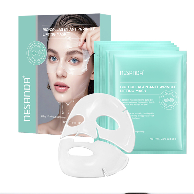 OEM/ODM Private Label Hydrogel Bio-Collagen Face Mask  Anti-Wrinkle Firming and Moisturizing Sheet Mask Skincare
