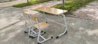 Mobilier scolaire de bonne qualité à deux sièges pour deux personnes chaise de bureau ensembles scolaires pour étudiants tables et chaises d'école modernes en bois