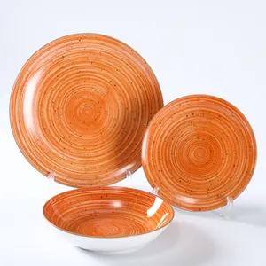 2022 popular pad printing design ceramic dinnerware sets porcelain tableware kitchenware
