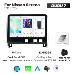 Duduauto เครื่องเล่นในรถยนต์ระบบแอนดรอยด์ DSP RCA <span class=keywords><strong>5.1</strong></span> QLED AKM7739 A7870 DUDU7สำหรับ Nissan SERENA 2016-2019 C27 - Product Image 4