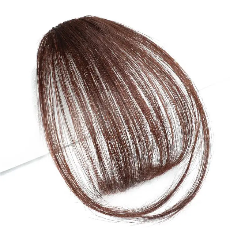 Groothandel Menselijk Haar Lucht Pony Clip In Pony Gemakkelijk Te Dragen Fringe Hair Extension Voor Vrouwen Clip In Haar Accessoires top Kwaliteit