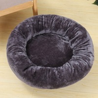 Coussin rond en polaire arctique pour animaux de compagnie, toutes saisons, chaud et confortable, pour chiens et chats, nid douillet pour chats d'intérieur et petits chiens