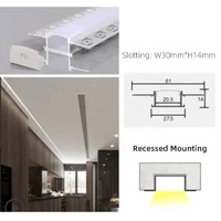 Dissipateur de chaleur en aluminium, profil en aluminium led encastré pour éclairage d'escalier à large faisceau