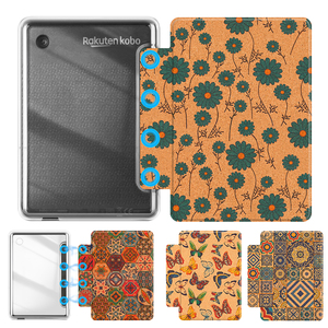 Étui magnétique écologique pour <span class=keywords><strong>Kobo</strong></span> <span class=keywords><strong>Clara</strong></span> avec coque transparente amovible en acrylique et tissu en liège, personnalisable OEM/ODM pour liseuse électronique - Product Image 2