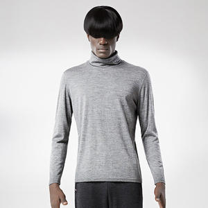 Maglietta Base Layer da Uomo in 100% Lana Merino a Maniche Lunghe, Stile Giapponese, Tinta Unita, Traspirante e Assorbente - Product Image 4