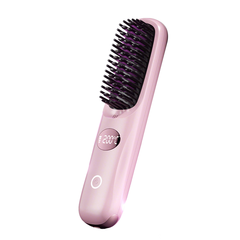 Cordless Hair Straightener Brush Portable Hair