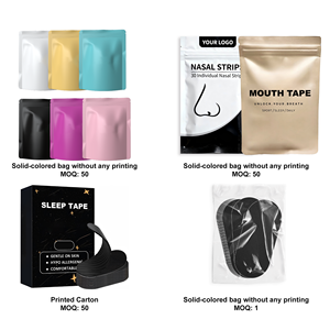 Ruban buccal avec logo personnalisé à prix d'usine pour dormir anti-ronflement, ruban pour les lèvres respirant hypoallergénique infusé de collagène - Product Image 4