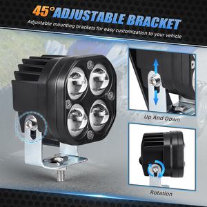 NiceCNC 4PCS 25W 2000 Lúmenes 12V Faros Delanteros LED para Yamaha <span class=keywords><strong>Raptor</strong></span> <span class=keywords><strong>700</strong></span> 700R 700RSE 2013-2023 2024-2026 - Product Image 4