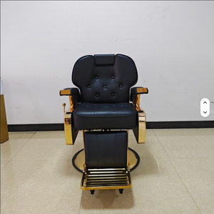 Fauteuil de Barbier Blanc Moderne de Luxe en Fer et Cuir, Mobilier de Salon Style Antique Vintage pour Salon de Coiffure et Salon de Manucure - Product Image 2