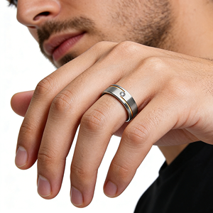 แฟชั่นเครื่องประดับแหวนสำหรับผู้หญิงเครื่องประดับแหวนสแตนเลสเครื่องประดับแหวนเครื่องประดับชุบทองแหวนหมั้นบาเกอันิลโล - Product Image 1