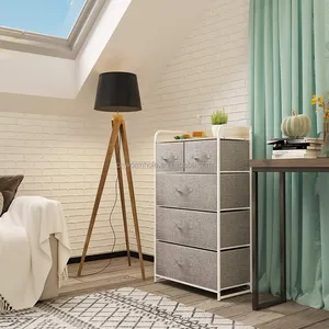 OEM. Büyük kapasiteli ODM depolama kulesi, yatak odası mobilyası için 5 çekmeceli organizatör ünitesi kumaş Dresser