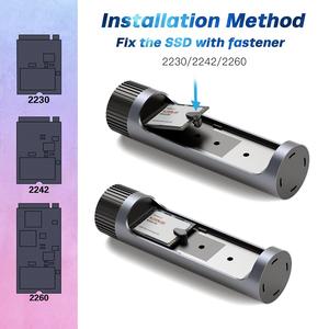 Boîtier SSD M.2 SATA NVME haute vitesse de forme cylindrique FIDECO avec RGB sans outil Idéal pour la récupération et le transfert de données - Product Image 4