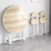 Table pliante circulaire, ne prend pas de place, simple pour la maison, portable et petite table ronde pour une utilisation en extérieur