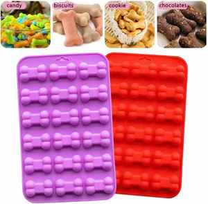 Usine Stock <span class=keywords><strong>Silicone</strong></span> Gâteau Moules 18 Cavité <span class=keywords><strong>En</strong></span> Forme D'os Outils De Cuisson Chien Os Résine Bonbons <span class=keywords><strong>Plaque</strong></span> Pâtisserie Outil - Product Image 4