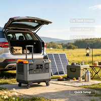 Station de générateur solaire LiFePO4 haute capacité avec contrôleur MPPT pour usage domestique 3000W 2688Wh 230V Onde sinusoïdale pure