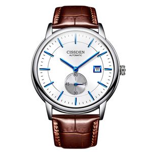 Ensemble de montres mécaniques minimalistes pour homme avec bracelet en cuir et bracelet, résistant à l'eau - Product Image 2