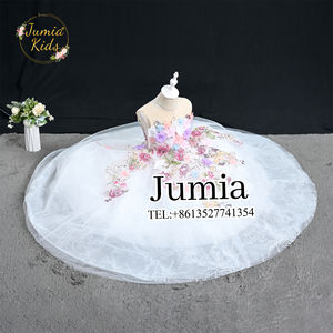 Vestido <span class=keywords><strong>de</strong></span> Niña con Diseño Floral Personalizado ODM, Vestido Mini con Apliques Esponjosos, Diseño Floral, Lindo Vestido Esponjoso Personalizado <span class=keywords><strong>de</strong></span> Verano <span class=keywords><strong>para</strong></span> Fiesta <span class=keywords><strong>de</strong></span> <span class=keywords><strong>Cumpleaños</strong></span> - Product Image 5