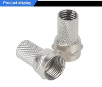 Conector de Cable Coaxial Tipo F de 75-5 con Rosca, Conector Macho Tipo F para Cable Coaxial de Antena de TV Satelital RG6, Adaptador