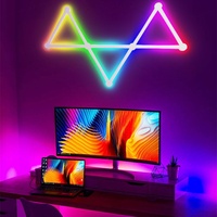 Lumières de jeu décoratives intelligentes, LED hexagonales DIY, lumière RGB, lumière intelligente pour la maison