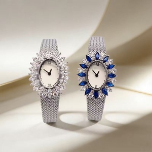 Elegante Reloj Ovalado de Latón con Incrustaciones de Diamantes y Zafiro para <span class=keywords><strong>Mujer</strong></span>, Estilo Retro Glamuroso, Movimiento de Cuarzo <span class=keywords><strong>Citizen</strong></span>, Correa Acrílica, Moda de Lujo - Product Image 2