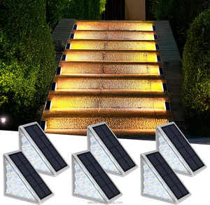 6‑Pack Solar Stair <b>Lights</b>, IP67 Waterproof LED Solar <b>Step</b> <b>Lights</b> Outdoor, 3000K Warm White Decorative Outdoor <b>Lights</b> for Garden - Product Image 1