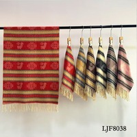 Châle à franges en polyester-rayonne pour femme, design thaïlandais moderne, style moderne, saison hivernale