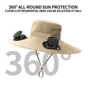 Sombrero con Ventilador Solar Tun Bouillet, Ala Ancha, 10W, Ventilador de Refrigeración, Gorra para Pesca al Aire Libre - Product Image 5
