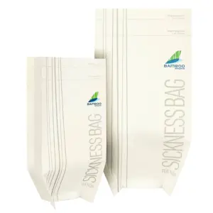 Custom Airplane /Bus/ Train Clean Bag Waste Barf Paper Bags Logo Printing Disposable Airline Vomit Barf Paper Bag