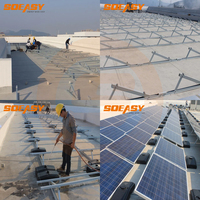 Supports en aluminium pour montage solaire Soeasy East West, installation facile, supports de panneaux solaires, structure de montage sur toit plat lestée