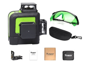 Nivel Láser Profesional <span class=keywords><strong>Huepar</strong></span> <span class=keywords><strong>903CG</strong></span> 3D con Haz Verde, Autonivelante, con Líneas Cruzadas - Product Image 2