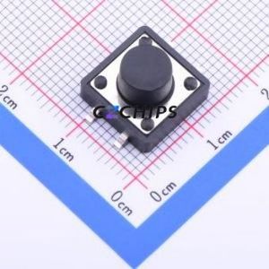 K2-1103SP-H4SW-04 Tactile Switch SMD-4P,12x12mm Switch Single Pole Single Throw Round Button 2.5N Vertical Mount - Product Image 1