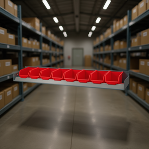 Estante de Almacenamiento de Plástico 5003 A2 con 8 Contenedores Rojos para Organización de Almacenes - Product Image 3