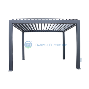<span class=keywords><strong>Pergola</strong></span> <span class=keywords><strong>bioclimatique</strong></span> motorisée autoportante en aluminium à design moderne, avec lames orientables, cadre étanche thermolaqué, garantie 10 ans - Product Image 5