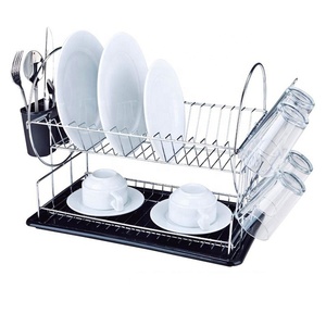 Kitchen Accessories Storage Metal Dish Drying Rack Multifunctional Kitchen Plate Rack