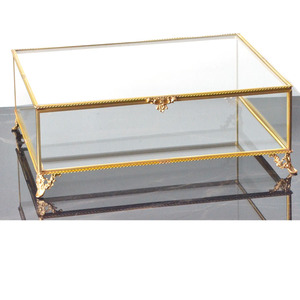Gold Metal Packaging Storage Organizer Luxury Glass Women <strong>Girls</strong> Small Luxury <strong>Jewellery</strong> Gift <strong>Box</strong> - Product Image 5