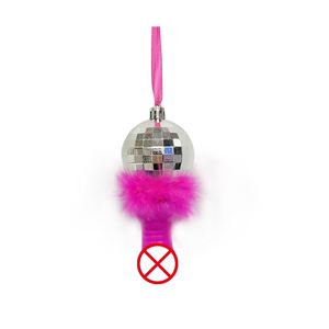 Collier pénis boule disco, accessoire de fête pour enterrement de vie de jeune fille coquin - Product Image 1