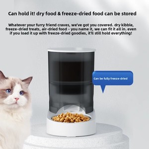 Distributeur automatique intelligent de <span class=keywords><strong>nourriture</strong></span> pour animaux de compagnie 4L avec mécanisme anti-blocage intégré, batterie rechargeable sans fil, application Wifi, télécommande - Product Image 5