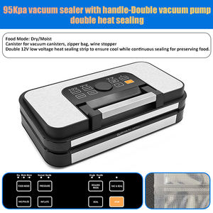 <span class=keywords><strong>Machine</strong></span> d'emballage alimentaire de scellant <span class=keywords><strong>sous</strong></span> <span class=keywords><strong>vide</strong></span> à Double pompe électrique automatique commerciale avec poignée d'affichage LCD pour aliments secs/humides - Product Image 2