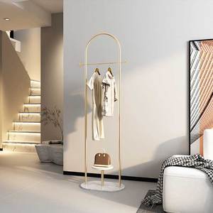 Perchero de ropa para <span class=keywords><strong>Hotel</strong></span>, moderno arco de hierro y mármol, al por menor - Product Image 1