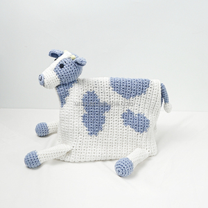 Nouvelle conception, adorable couverture pour bébé en crochet faite à la main, textile de maison pour tout-petits, forme de <span class=keywords><strong>vache</strong></span> mignonne, tricotée - Product Image 5