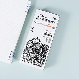 Soododo High-look bianco a doppia testa in acrilico pennarello sottile Cross-Border studente Graffiti disegno penna allentata - Product Image 2