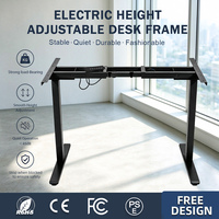 Cadre de bureau réglable en hauteur, ergonomique, à double moteur, robuste (120 kg), pour position assise-debout, faible MOQ, fabriqué en Chine