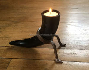 Portavelas de cuerno de búhos con decoración de pared, soporte negro personalizado, la mejor calidad, a la venta - Product Image 5