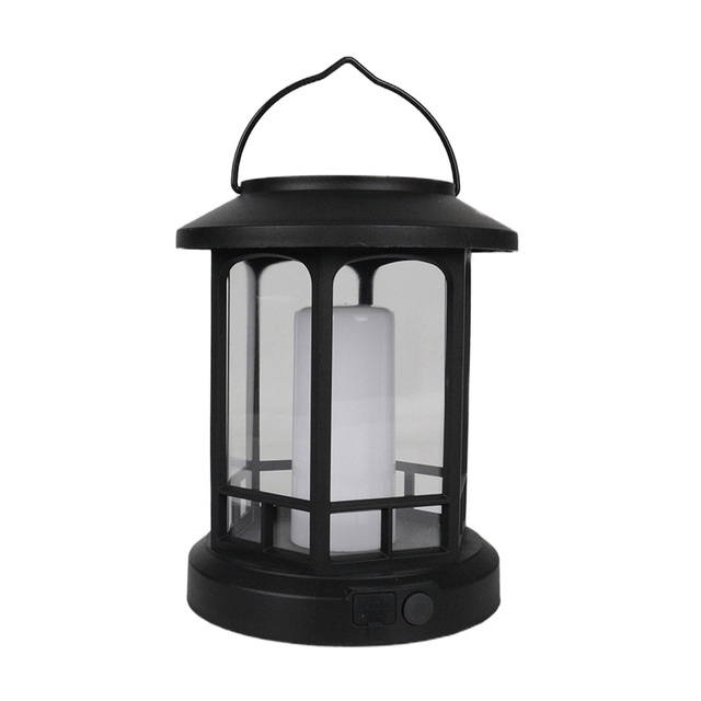 Solar Outdoor Portable LED Tent Lamp USB pilot Camping Light Rechargeable IP44 Waterproof Dimmable Warm Light with Hook