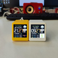 Mini Smart Wetterstation: Zeit- und Datumsanzeige, Wetterbildschirm, Smart Clock Gadget für Desktop, WiFi für Café und Büro