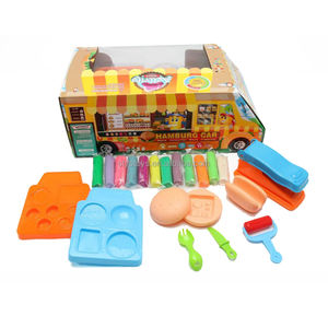 Kit d'argile sèche à l'air de camion de nourriture boue colorée Burger Hot Dog outils d'argile à <span class=keywords><strong>modeler</strong></span> pour les enfants - Product Image 4